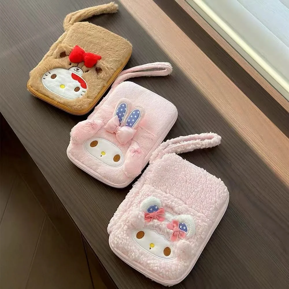 

Cartoon Melody Plush Stuffed Toys KT Cat Storage Bag Multi Functional Travel Passport Bag Birthday Gift For Kids Friends