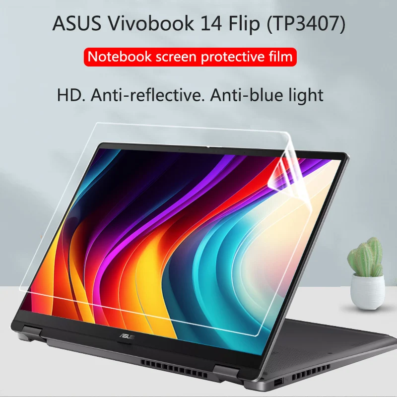 For ASUS Vivobook 14 Flip TP3407 laptop screen protective film 14-inch computer keyboard film HD film privacy anti-peep film