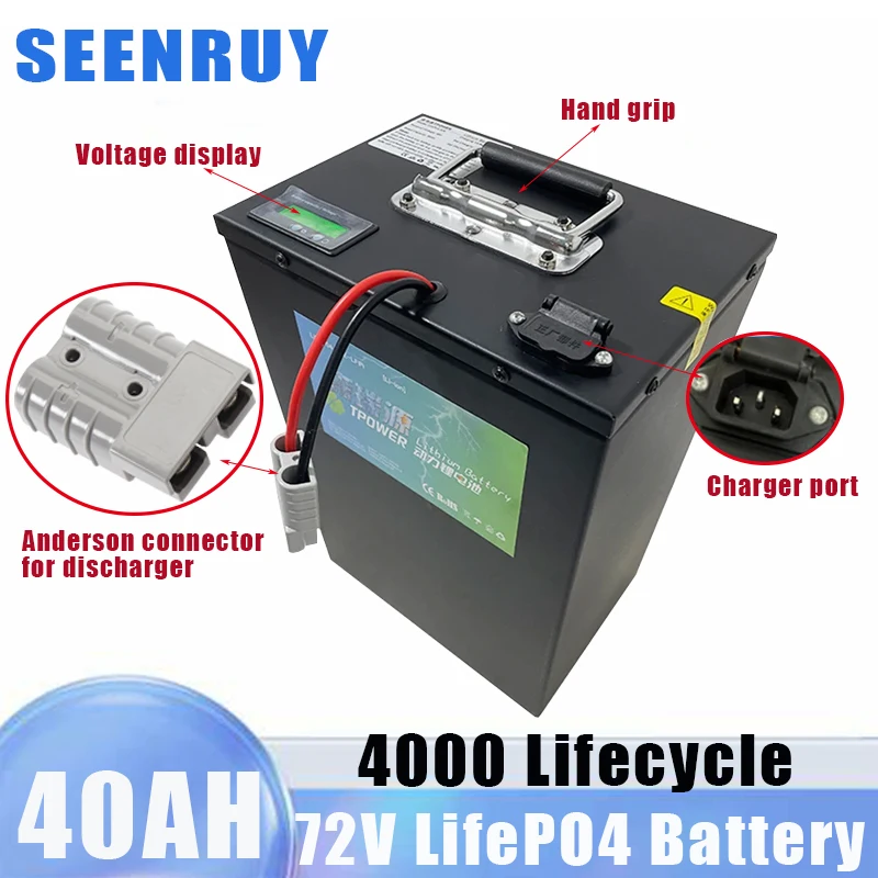 Deep Cycle Lithium Battery Pack 72V 40AH LifePO4 Battery For E Balance Car