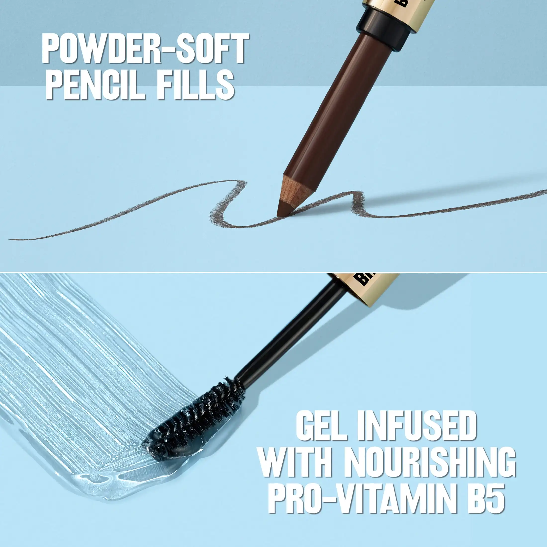 (4 pacotes) Lápis de sobrancelha com gel modelador transparente, marrom escuro