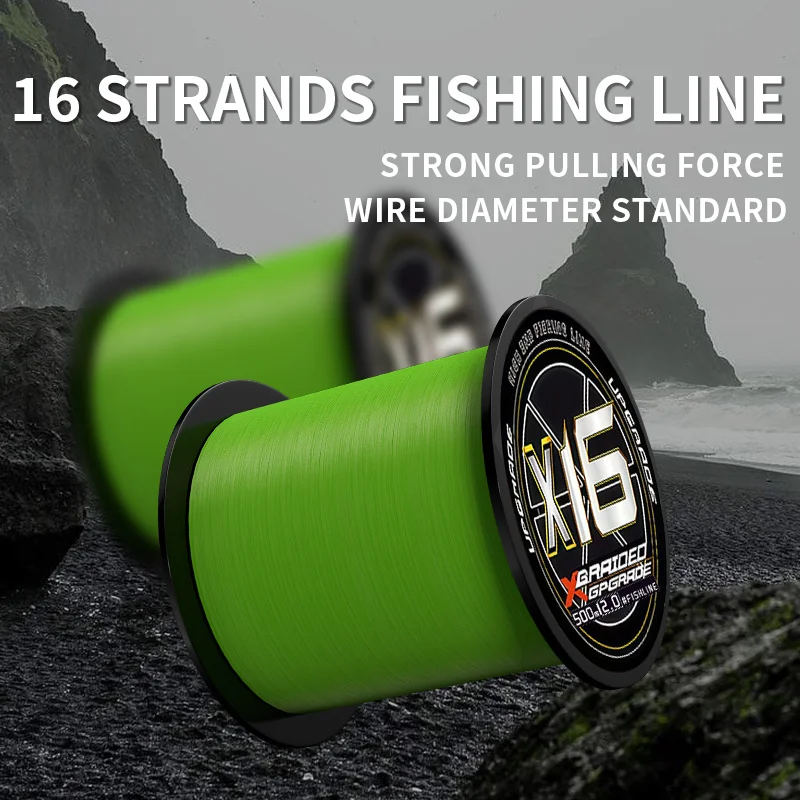 

16-strand PE line, excellent anti-biting strength, durable fishing line suitable for saltwater and freshwater environments