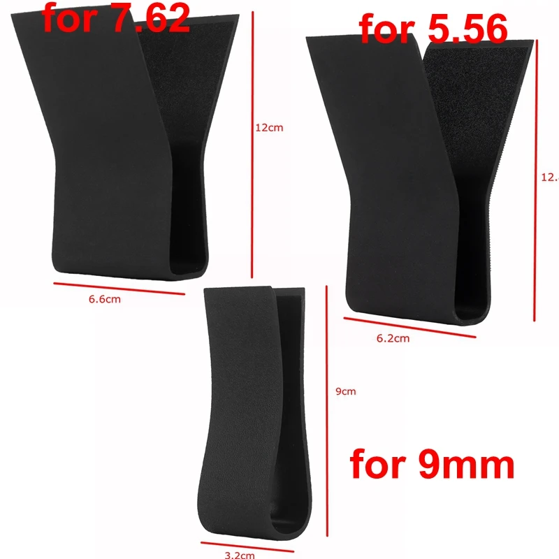 9mm Magazine Pouch Mag Insert ABS Quick Insert Set Mag Carrier Clip for M1A/FAL/SR25 3 Size to Choose for 5.56/7.62/9mm/ak47