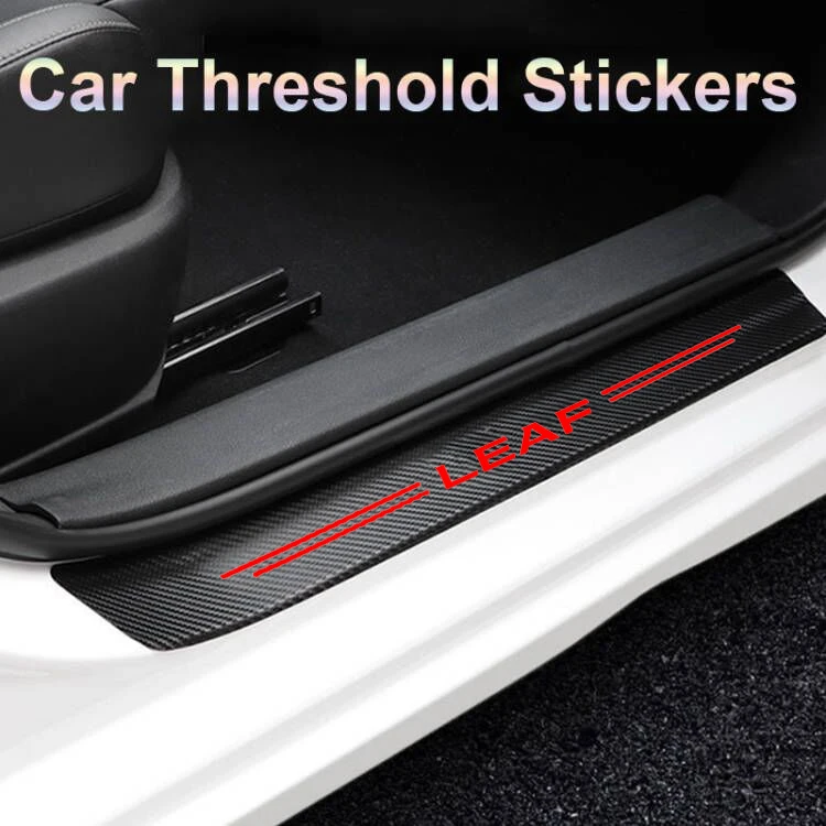 Car Accessories for Nissan LEAF Logo Rear Trunk Door Anti Abrasion Kick Dirty Stickers Threshold Sill Decoration Protective Film