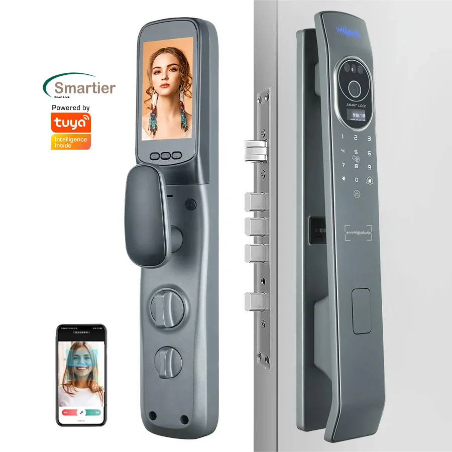 

Smartier Face Recognition Finger Vein Home Security Door Lock Automatic Tuya Wifi Smart Fingerprint Digital Locks with Camera