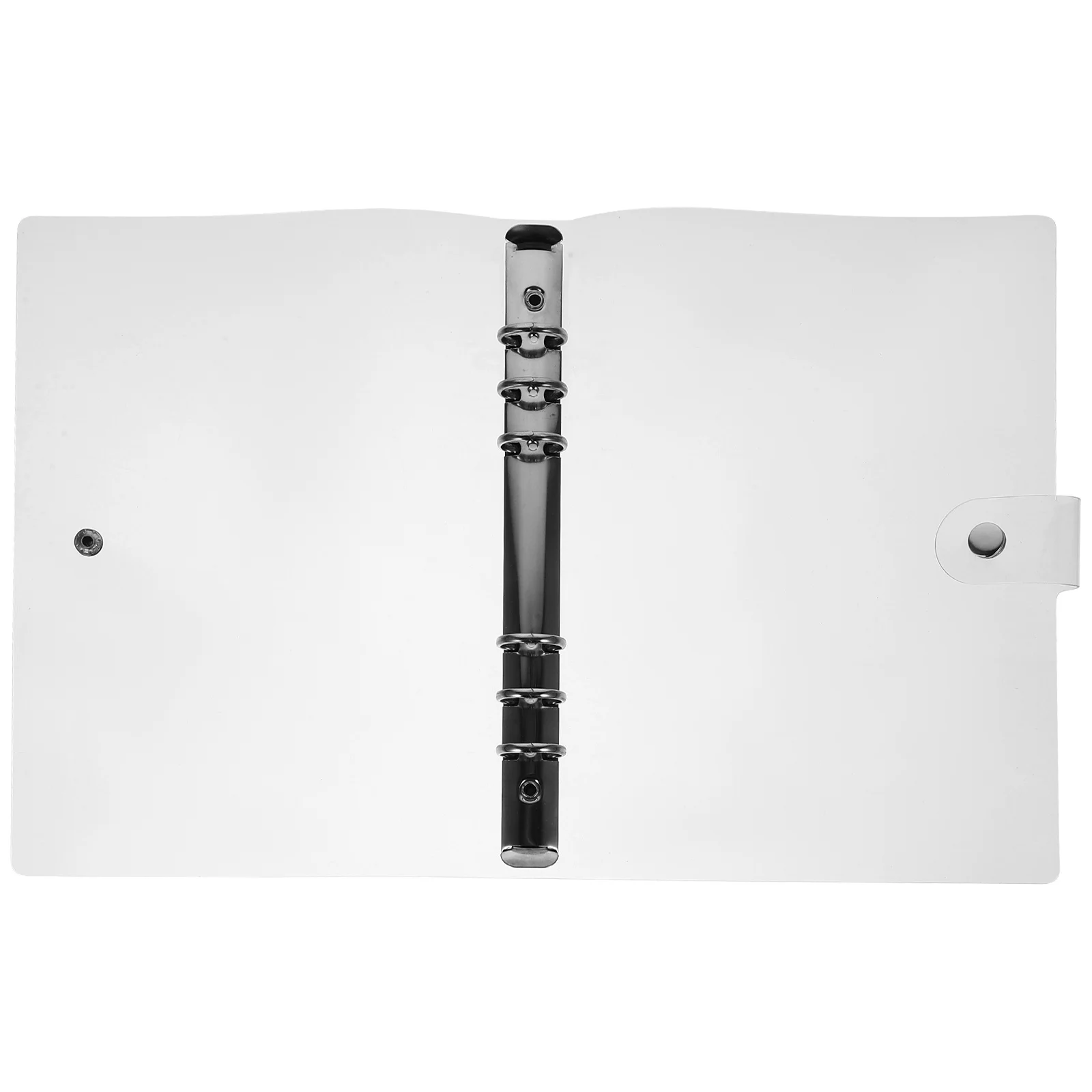 

1Set Loose Leaf Binder Shell Transparent A6 Binder Cover with Adjustable Rings for Professional File Storage Notebook Organizer