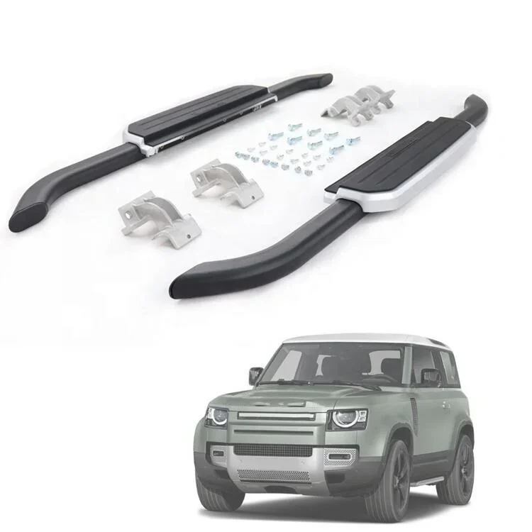 OEM Car Side Step Pedal Bar Aluminum Alloy Running Board for 2020-2022  Defender 90  Protection Installation