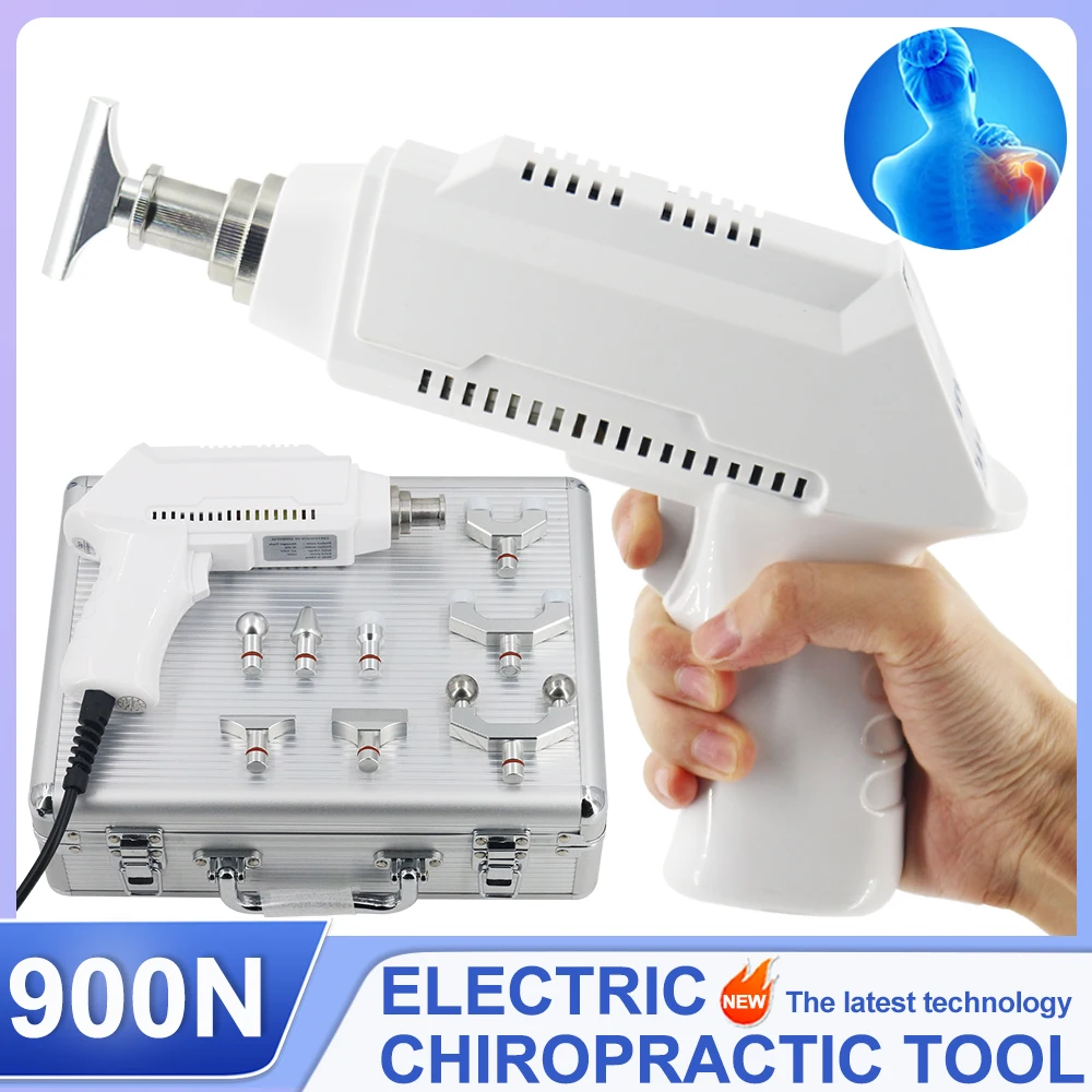 

900N Electric Correction Gun Impulse Spine Cervical Massager Spinal Adjustable Instrument Chiropractic Adjusting Tools 2023 New