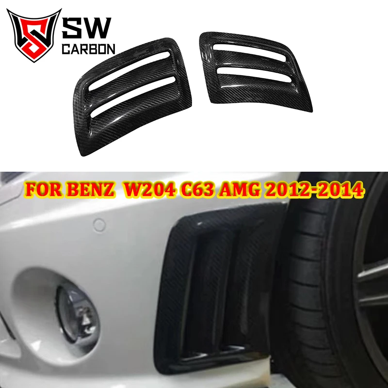 

Carbon Fiber Front Bumper Splitter Surround Trim for Mercedes-Benz C-Class W204 C180 C200 C260 C63 AMG Front Air Knife Air Vent