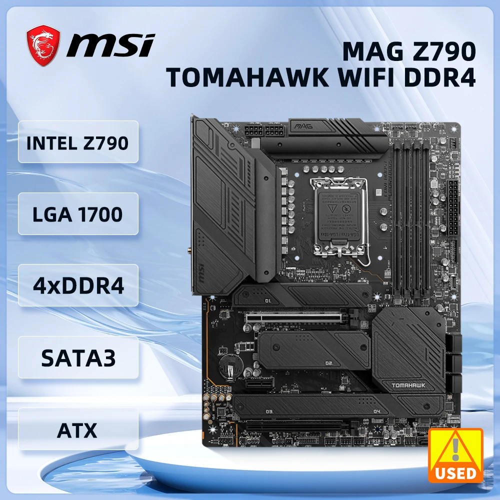 

Материнская плата intel Z790 MSI MAG Z790 TOMAHAWK WIFI DDR4 LGA 1700 для intel core i7 13700k i5 12400f i7 12700 процессор ATX NVME M.2 PC