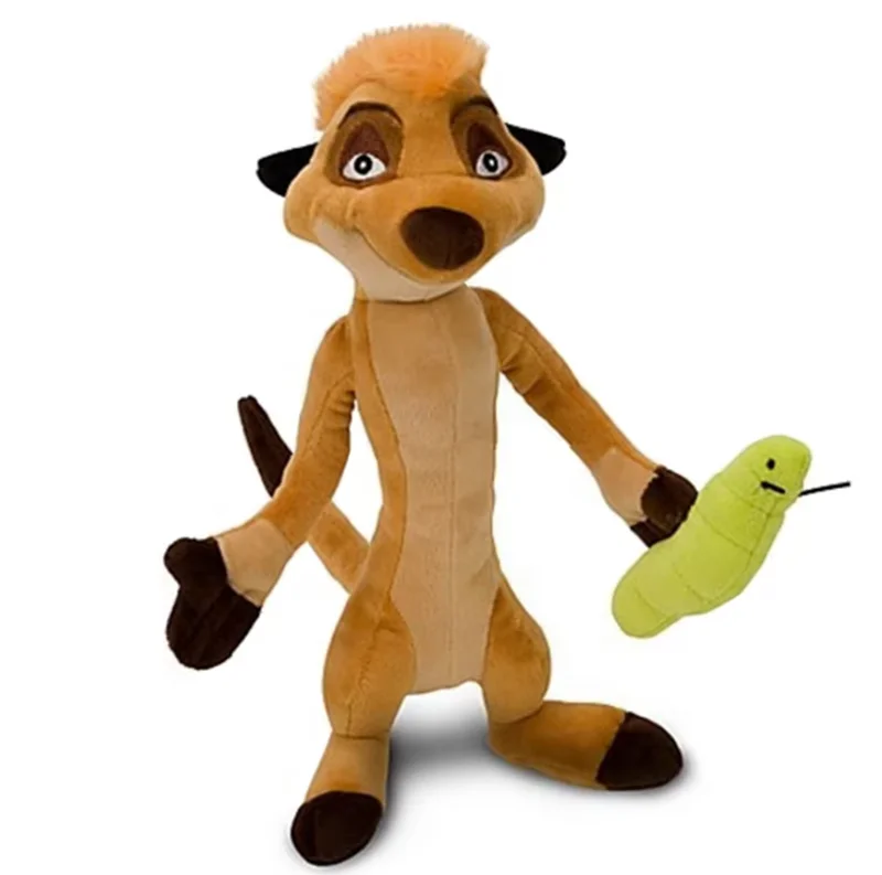 Timon Holding Bug Plush Toy Cute Meerkat Stuffed Animals 30cm Boys Girls Toys for Children Birthday Gifts