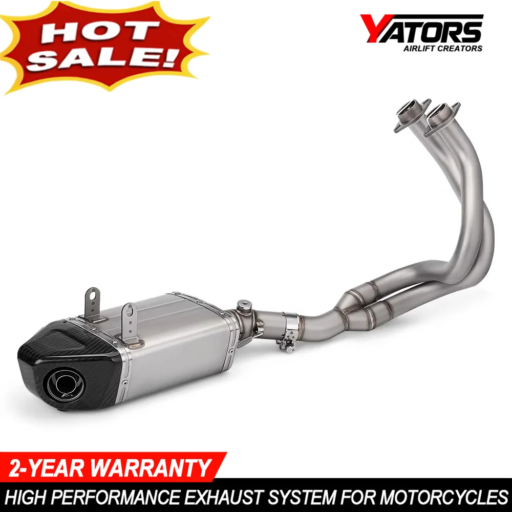Motorcycle Exhaust Escape Full System Muffler For ER6N ER6F Versys 650 Z650 Ninja 650 2012-2016 Motorbike Exhuast Pipe Moto Part