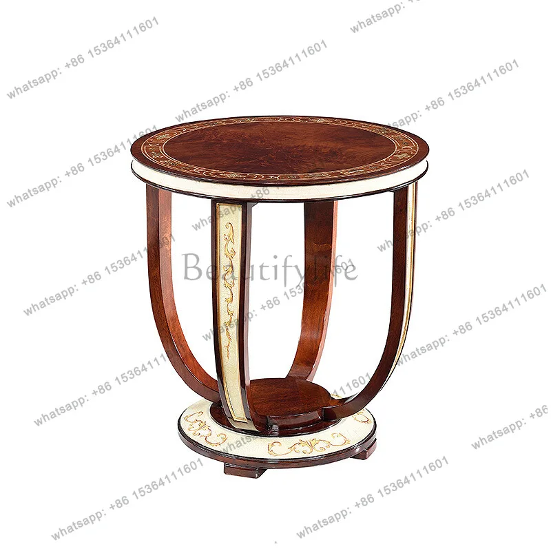 English corner table, villa living room table, neoclassical European furniture