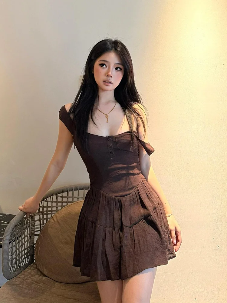 

Сексуальная юбка-трапеция SYJ ujia для пышных женщин, с высокой талией, короткая, в корейском стиле, для повседневной носки