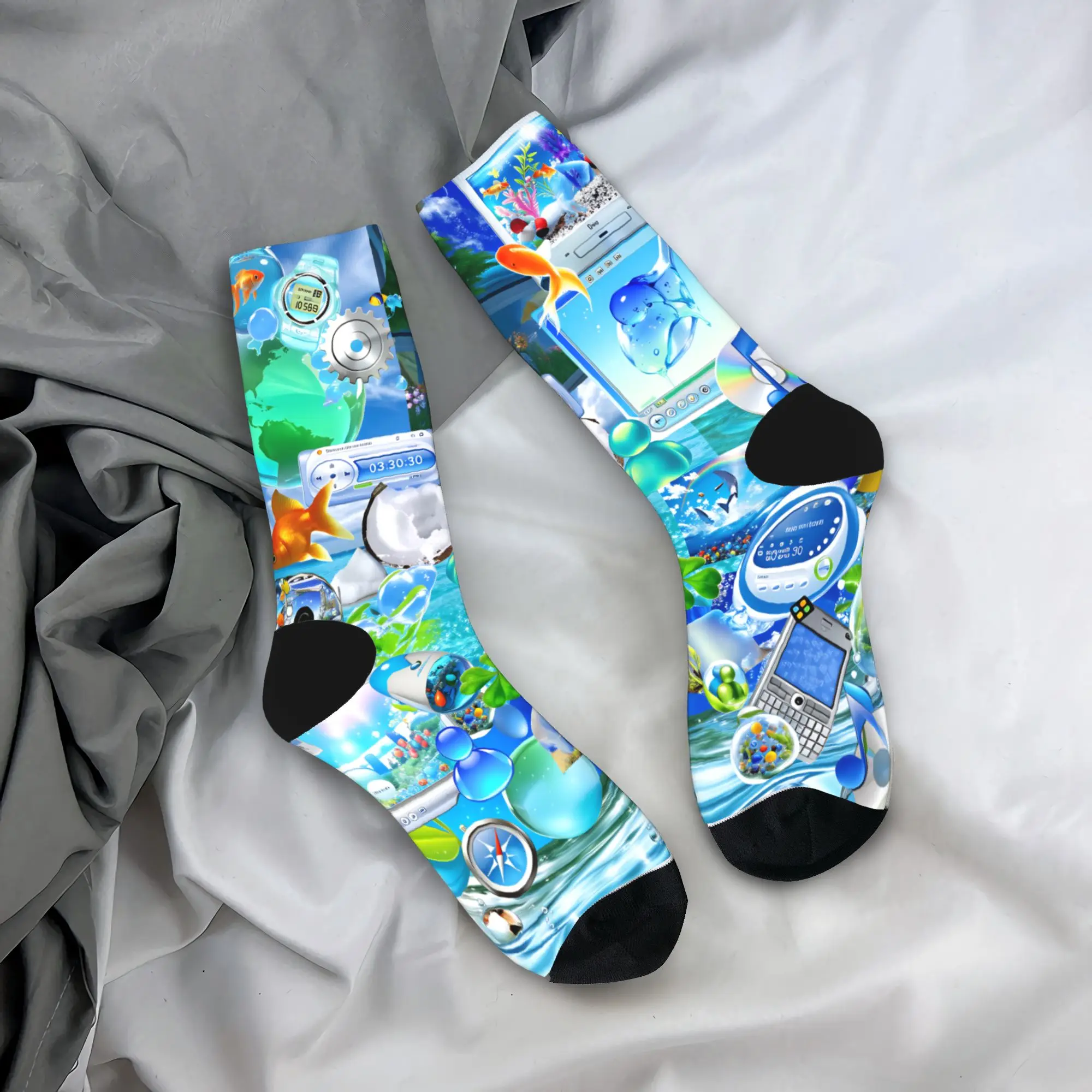 Funny Goose Got Too Silly Stockings  Funny Socks Unisex Men Medium Soft Socks Winter Cycling Printed Anti Skid Socks Gift