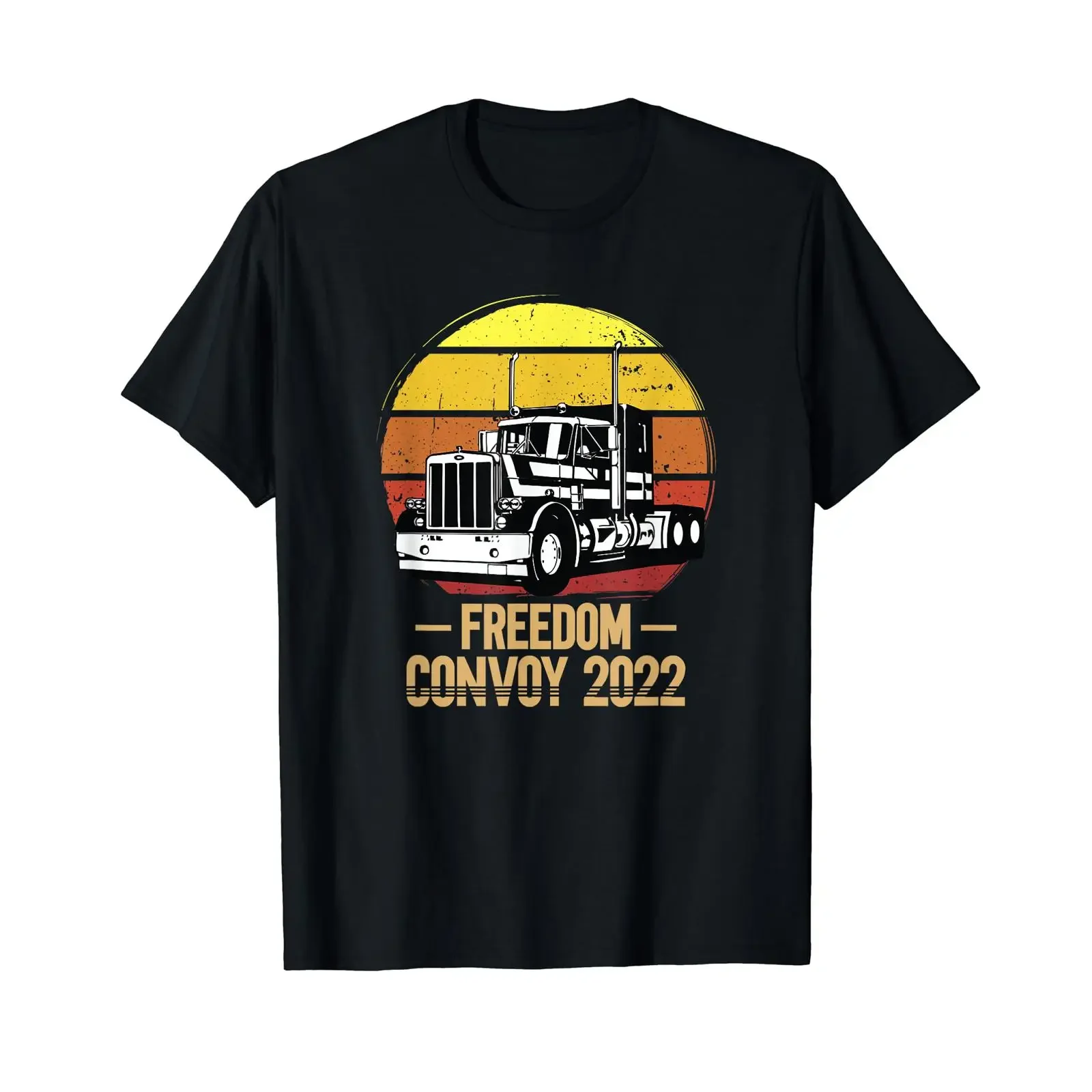 Freedom Convoy 2022 T Shirt vintage Washed fashion Slightly Casual Top For Everyday Wear Unisex streetwear homme Stretched
