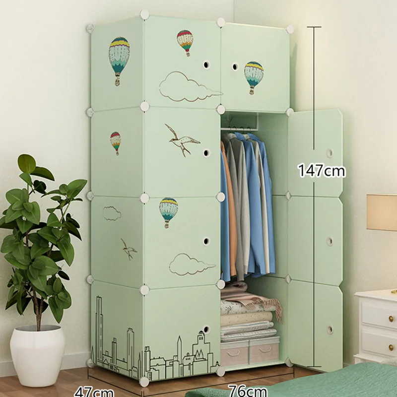 Placard Plastic Closet Cabinet Portable Bedroom Baby Shelf Drawers Modular Open Modern Wardrobe Small Ropero Salon Furniture