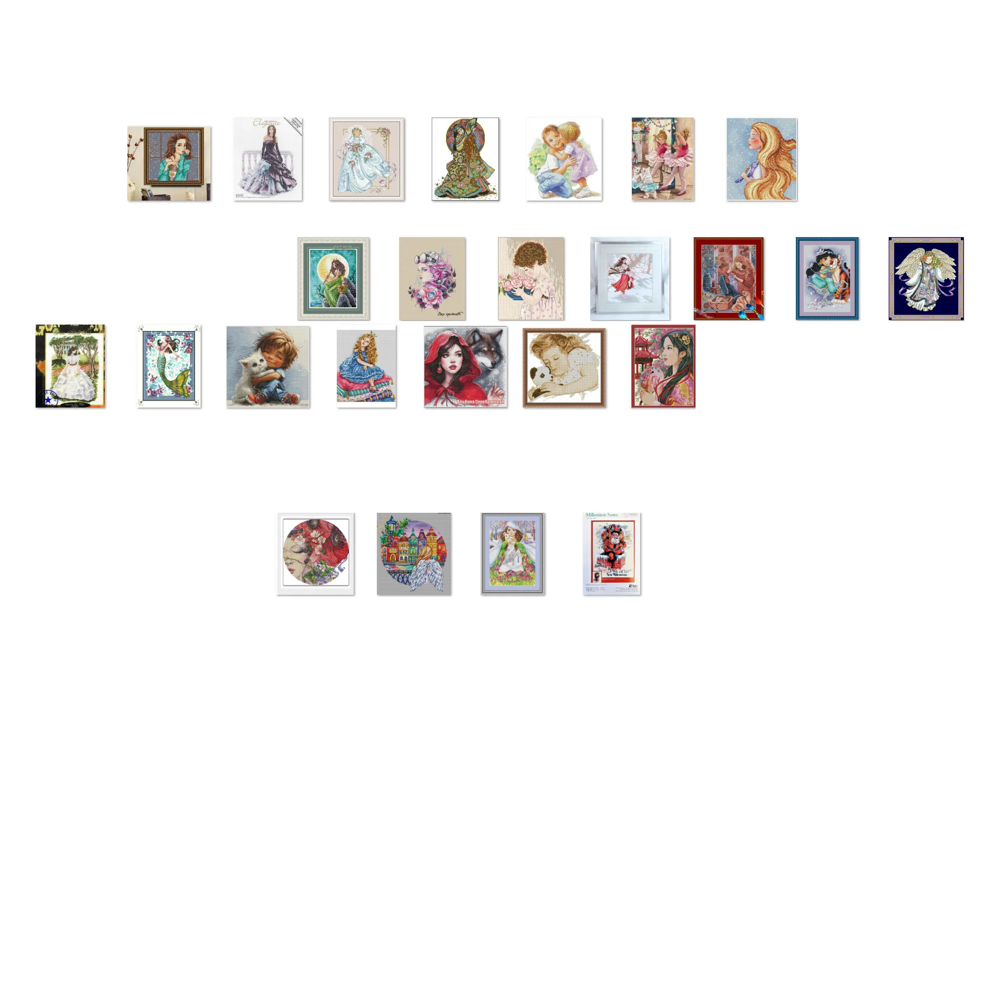 

Набор для вышивки крестом DIY Набор -- Ангелы в городе 38-43 Набор для вышивки крестом Новые поделки Ручная вышивка