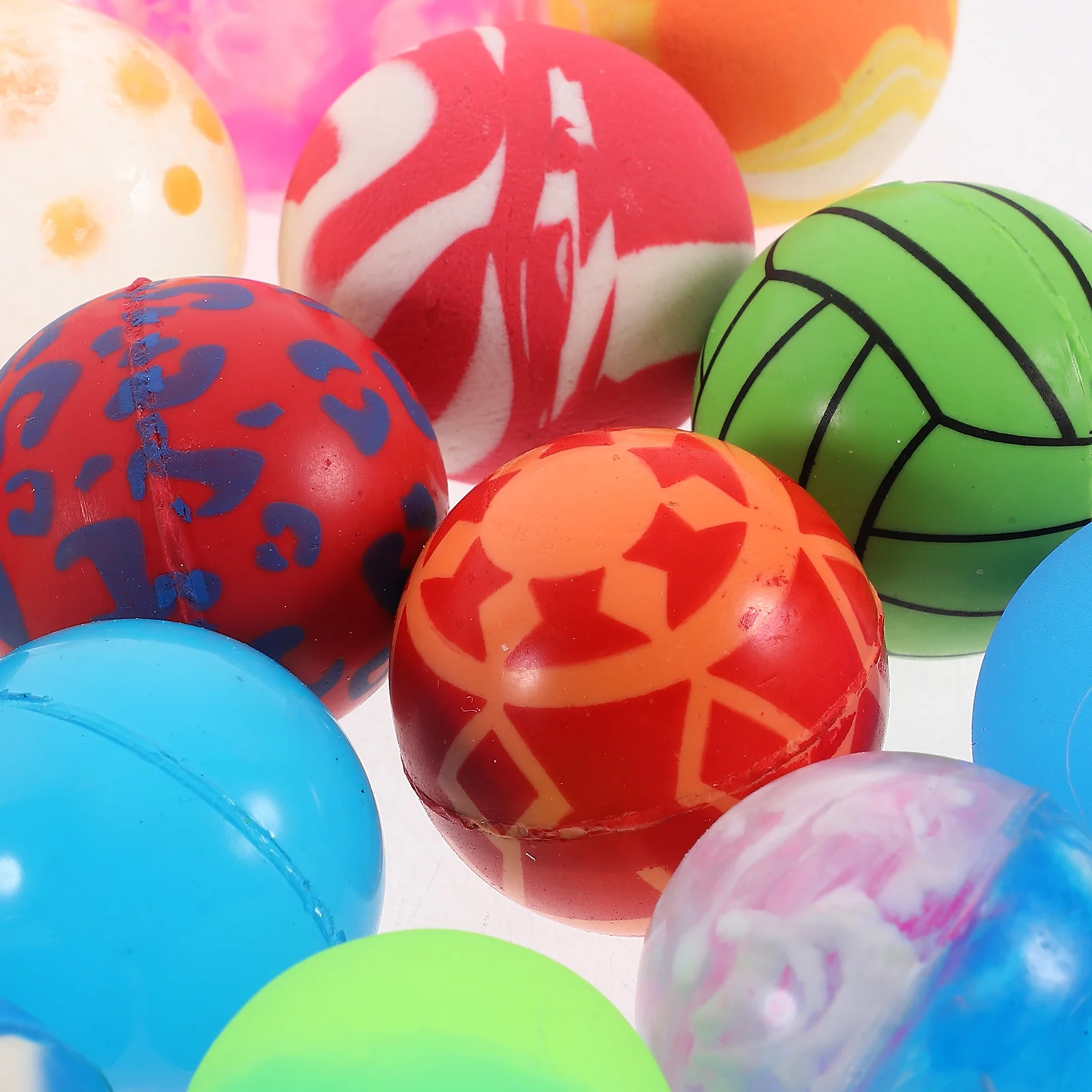 50 stücke Kinder Elastische Bouncy Stress Relief Mini Bounce Bälle Helle Farbe Spielzeit Party Geschenk Frühe Bildung Für Autismus