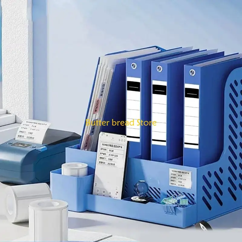 

W89C 100Pcs Folder Label for Narrow Office Binders Adhesive Folder Spine Sticker