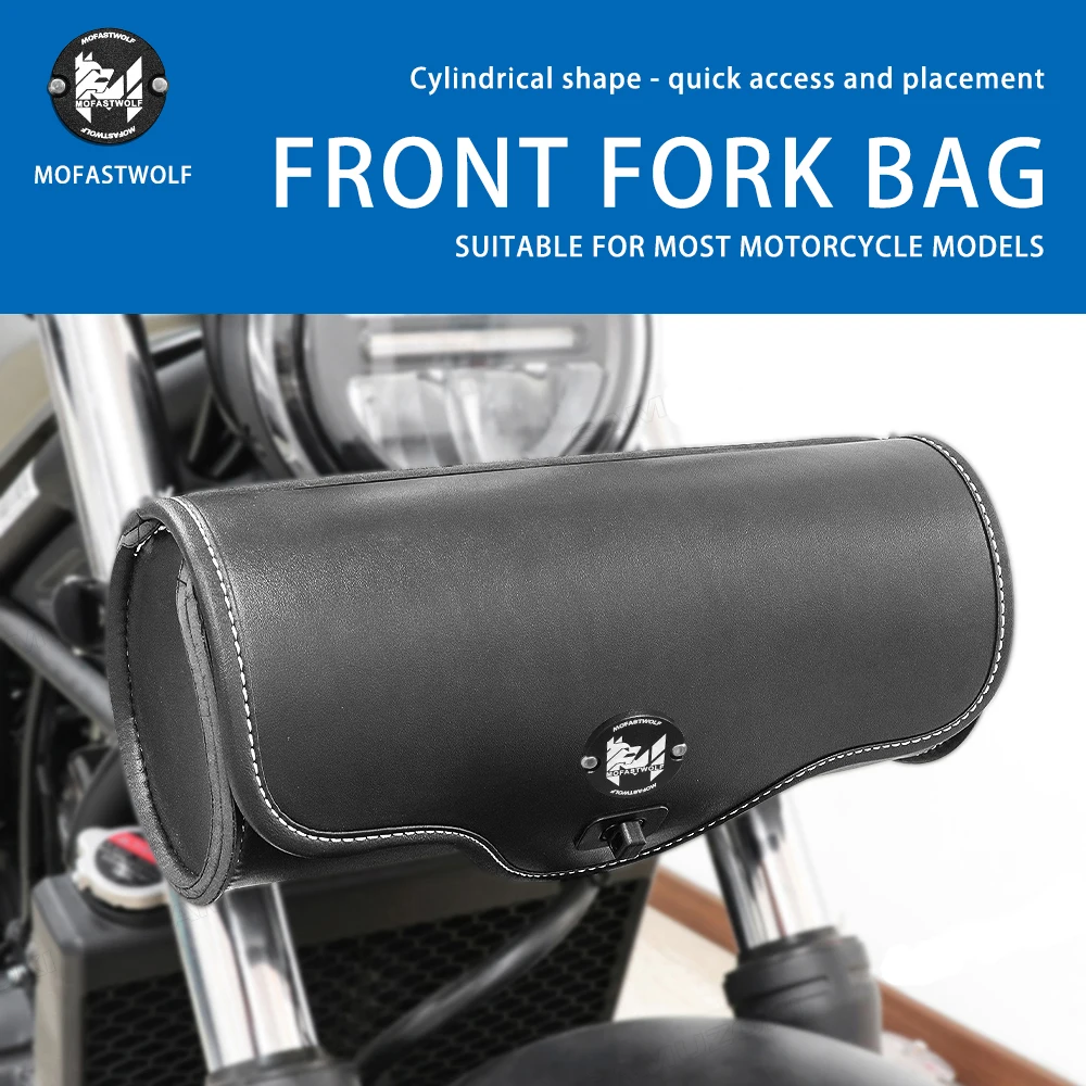 Motorcycle Tool Bag Front Fork Saddlebag For Honda Suzuki Kawasaki Yamaha Harley BMW Scooter Street Bike Bobber Cafe Racer