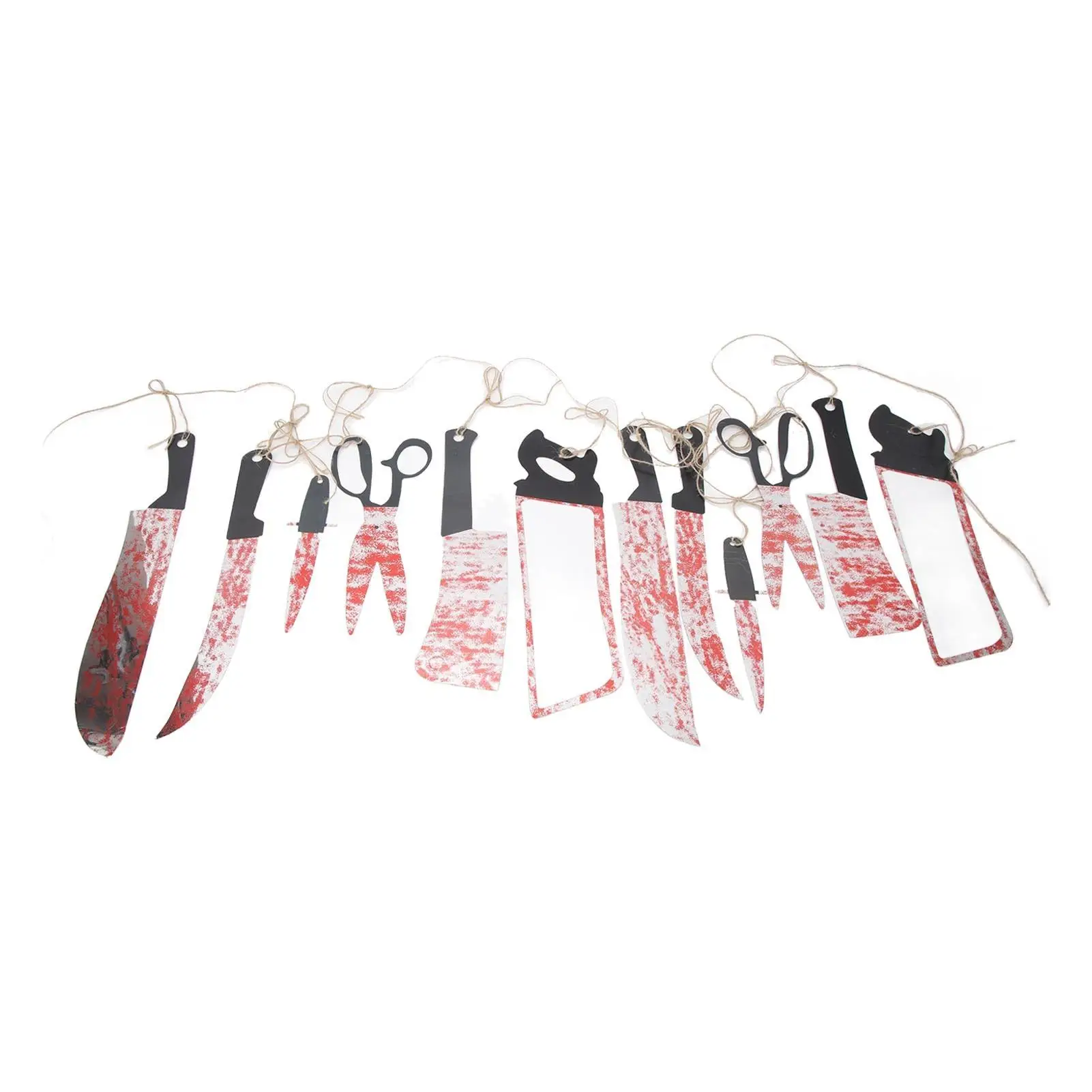 Lightweight Blood Knife Pendant String Flag - Creepy Halloween for office Decoration