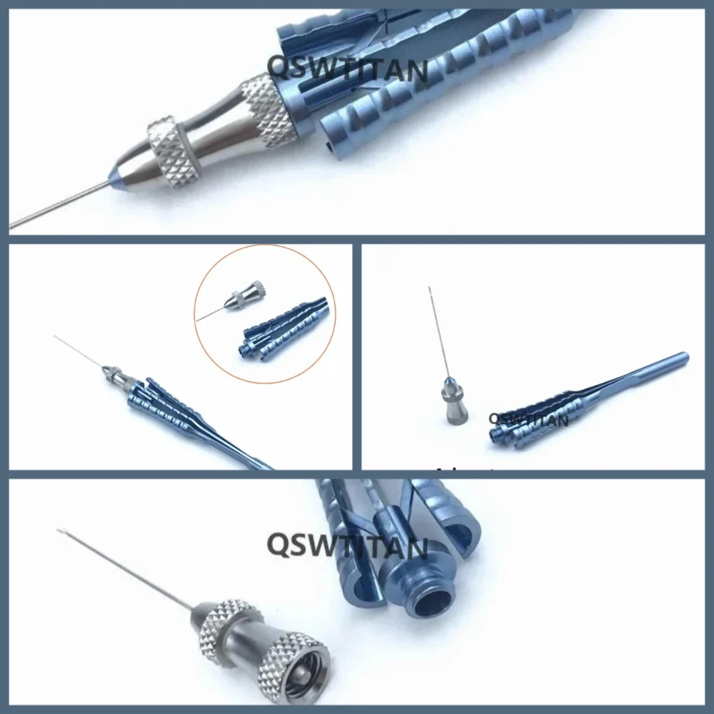 คีมแคปซูลอเร็กซิสไทเทเนียม คีมผ่าตัดแบบรุกล้ำต่ำ หัวถอดได้ 23G เครื่องมือจักษุวิทยาขนาดเล็ก อุปกรณ์ผ่าตัดเปลือกตา