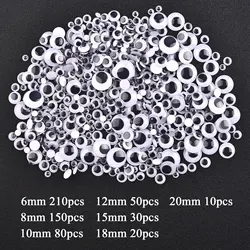 5-25mm Self-adhesive Dolls Eye Mixed Random For Toys Googly Eyes Used For Doll Accessories DIY Craft wiggly Eyes
