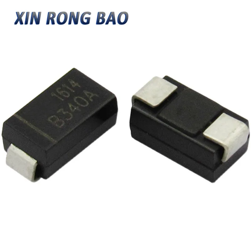 50PCS B340A 3.0A B340 B320A B330A B350A B360A SMA DO-214AC SURFACE MOUNT SCHOTTKY BARRIER RECTIFIER