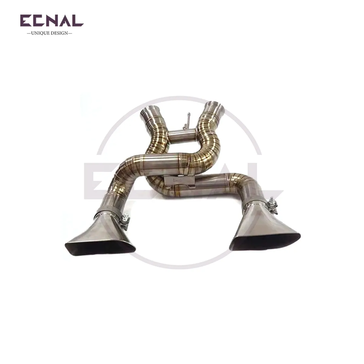 Ecnal Exhaust Sport Axle-back Pipe without Valve Titanium Alloy Exhaust System for Mclaren 650S 12c mp4 3.8T 2012-2014 view 2