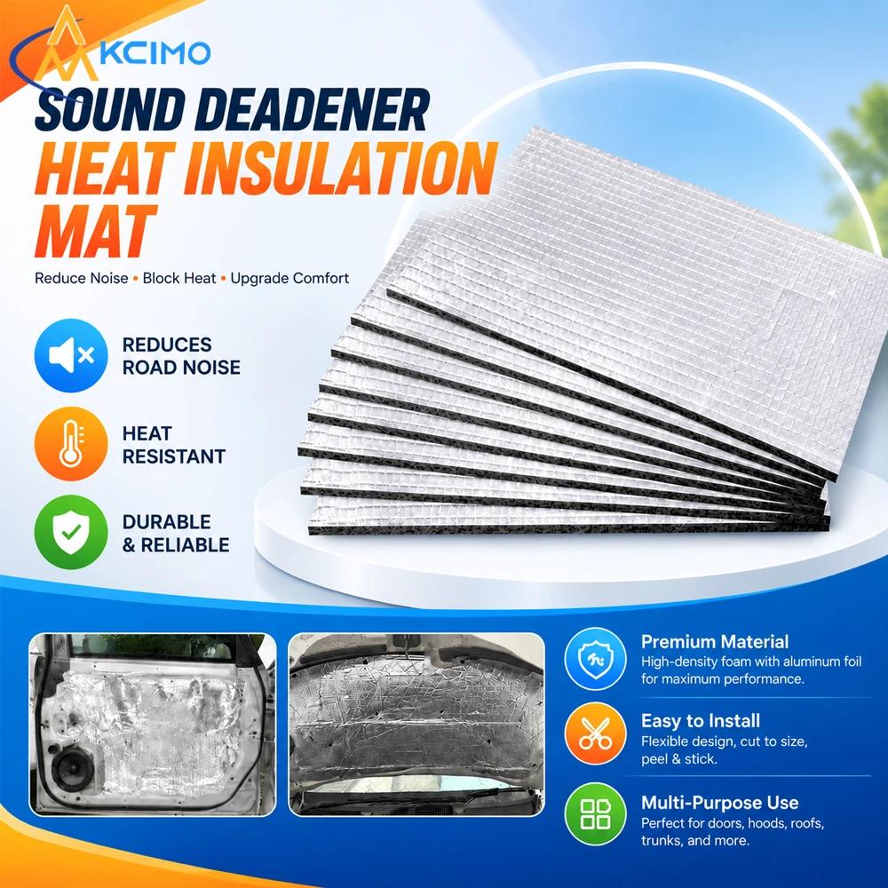 10/20Pcs 5mm Car Engine Hood Sound Deadening Cotton, Self-Adhesive Shockproof Thermal Insulation Noise Reduction Sheet