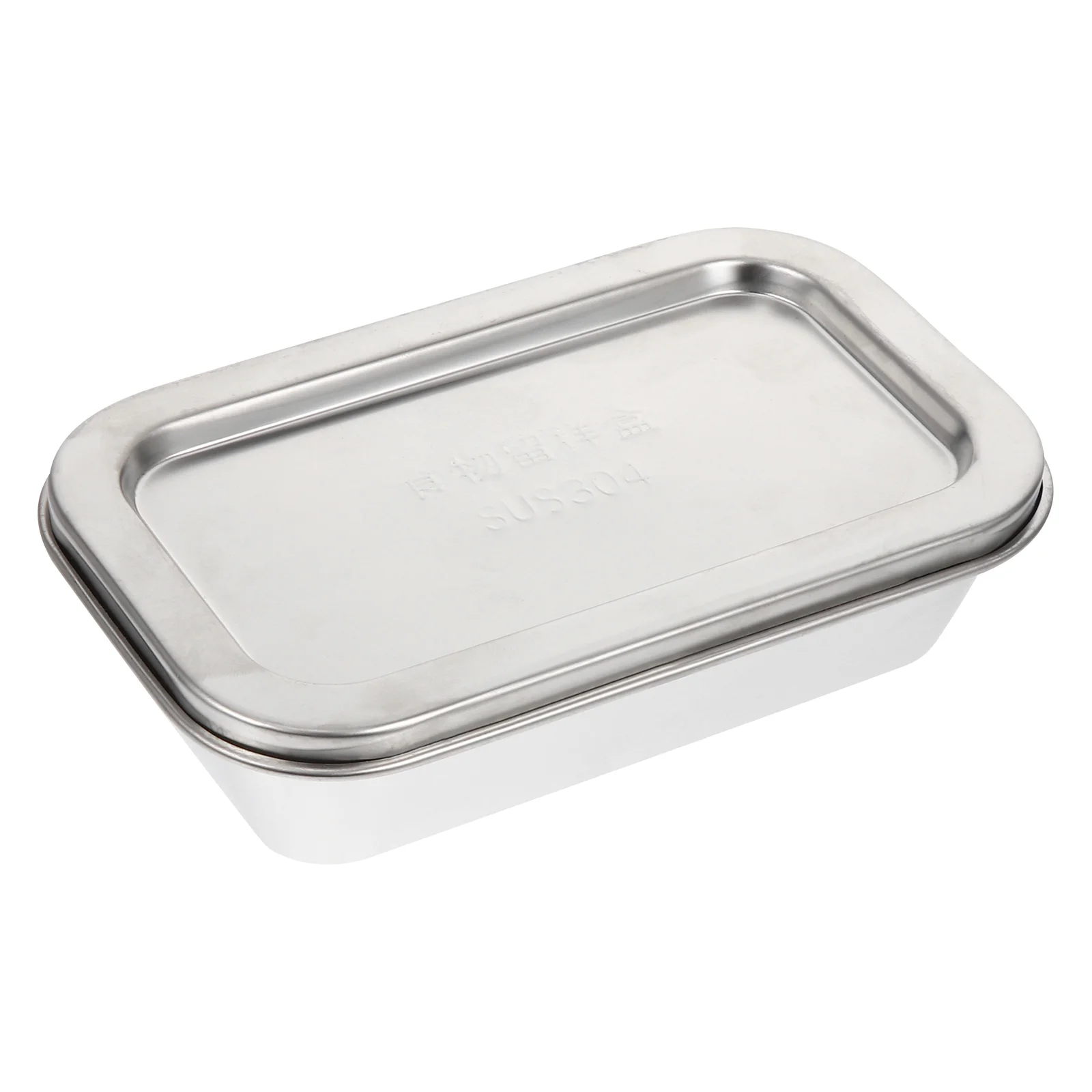 

Stainless Steel Storage Box Butter Holder Food Kitchen Supply for Home Container Tableware Baking Dish with Lid