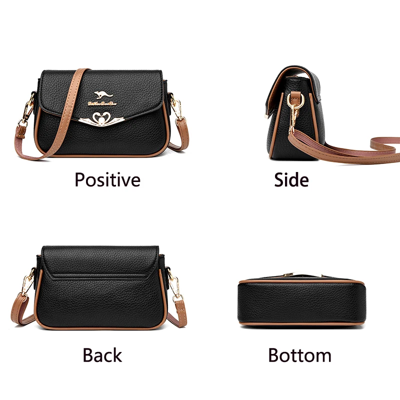 Fashion Head layer Cowhide Crossbody bags For Women Shoulder Bag luxury Messenger Bag Handbags Women Leather Bags Sac a main