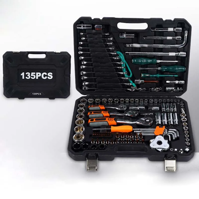 

135PC Piece Auto Mechanic Set Combination Tool Ratchet Head Cylinder Wrench Screwdriver