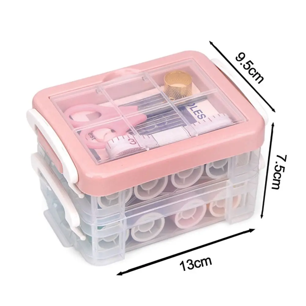 30Pcs/box Travel Home Living Thimble Buttons DIY Tool Storage Bags Sewing Kit Needle Threads Box Organizer