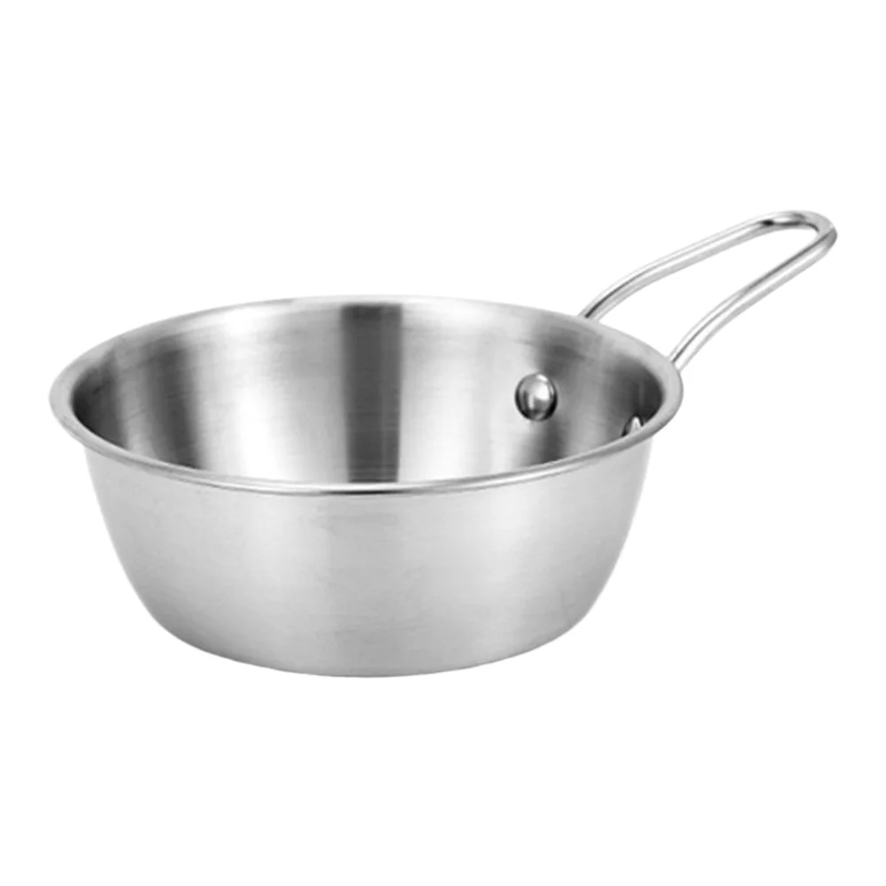 304 Stainless Steel Snow Bowl Designed for Rice Wine Soup and Noodle Broth Serving During Camping Hiking and Travel