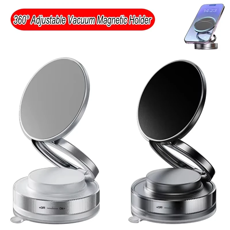 

Car moSuction Cup Magnetic Phone Holder Stand Adjustable Foldable Storage Vacuum Suction Phone Holder Universal for Phone Car