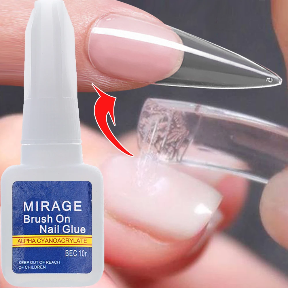 Self-use Nail Glue, Unhas Vestindo, Super Forte, Unhas Falsas, Decoração de Arte, Adesão Durável, Adesão de Secagem Rápida, Cola Manicure, 10g