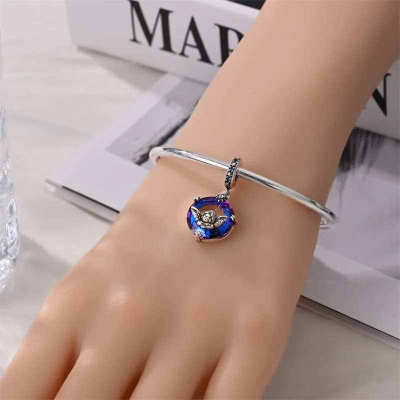 Fashion 925 Sterling Silver Little Angel Charms Pendant Fit Original Bracelet DIY Girls Wedding Birthday Jewelry
