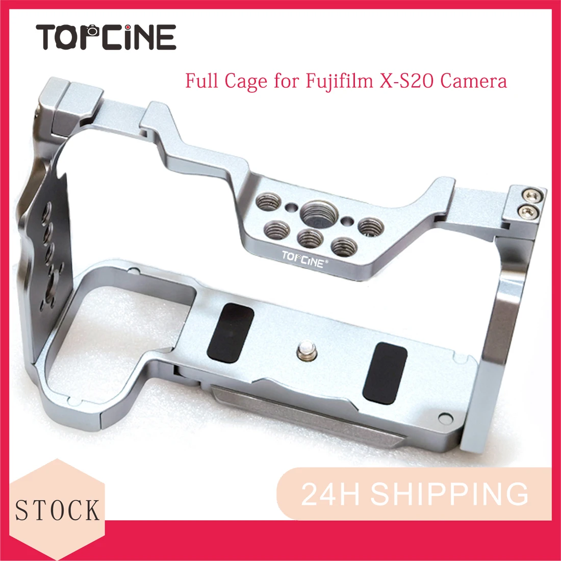 

Topcine Camera Cage XS20 for Fujifilm X-S20 Accessory Case with Cold Shoe Mount Microphone Video LED Light Vlog Rig