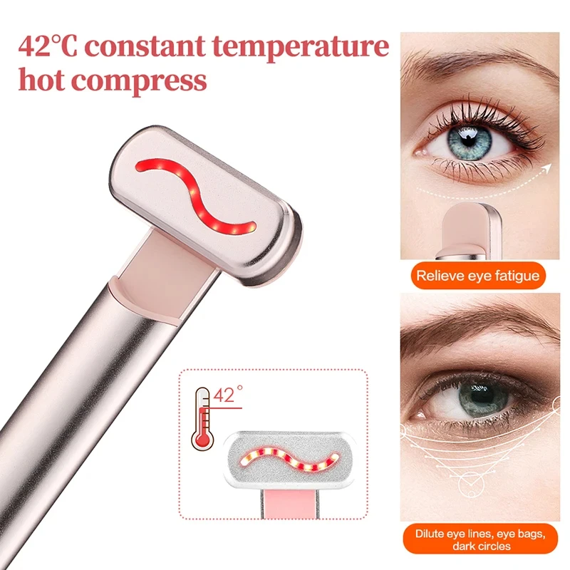 EMS Micro-Current Eye Massage Eye Beauty Instrument Heating Eye Cream Introduction Instrument Desalting Eye Beauty Instrument