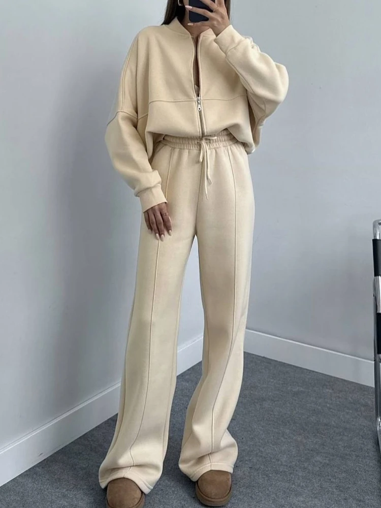 Nuova tuta da donna primavera autunno con cerniera e pantaloni pantaloni casual tuta sportiva da donna casual set da 2 pezzi abiti da donna