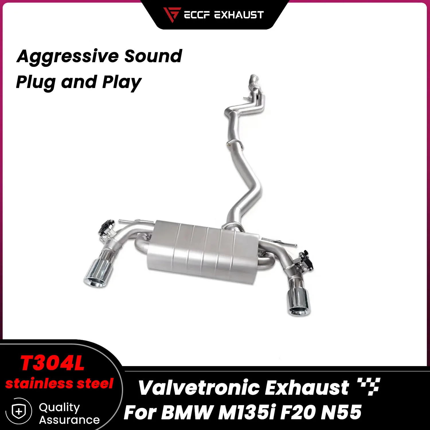 

Sporty Exhaust Sound Valvetronic Exhaust Catback Exhaust For BMW M135i F20 N55 Performance Upgrade Easy Installation