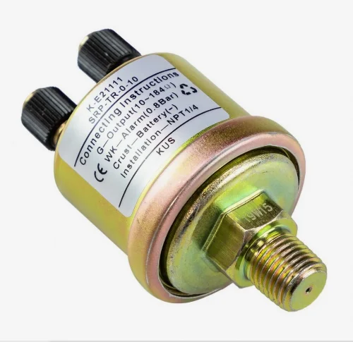 KE21111 1/4NPT  KUS oil pressure sender with alarm for European resistance gauges.