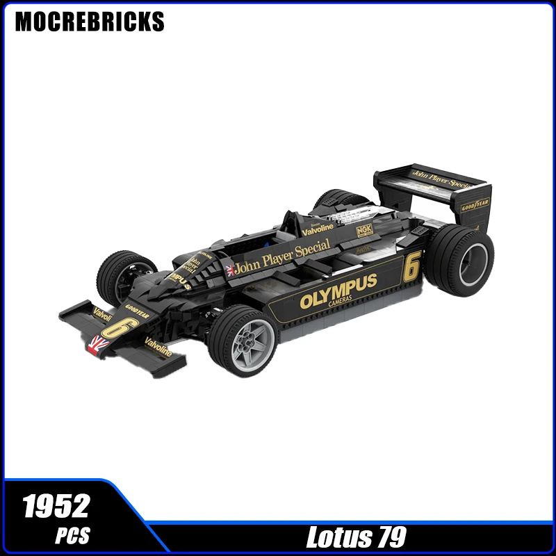 MOC-58335 Classic Racing Car Lotus-79-Equation Supercar MOC Building Blocks Sportscar Assemble Model Brick Toy Children Gifts