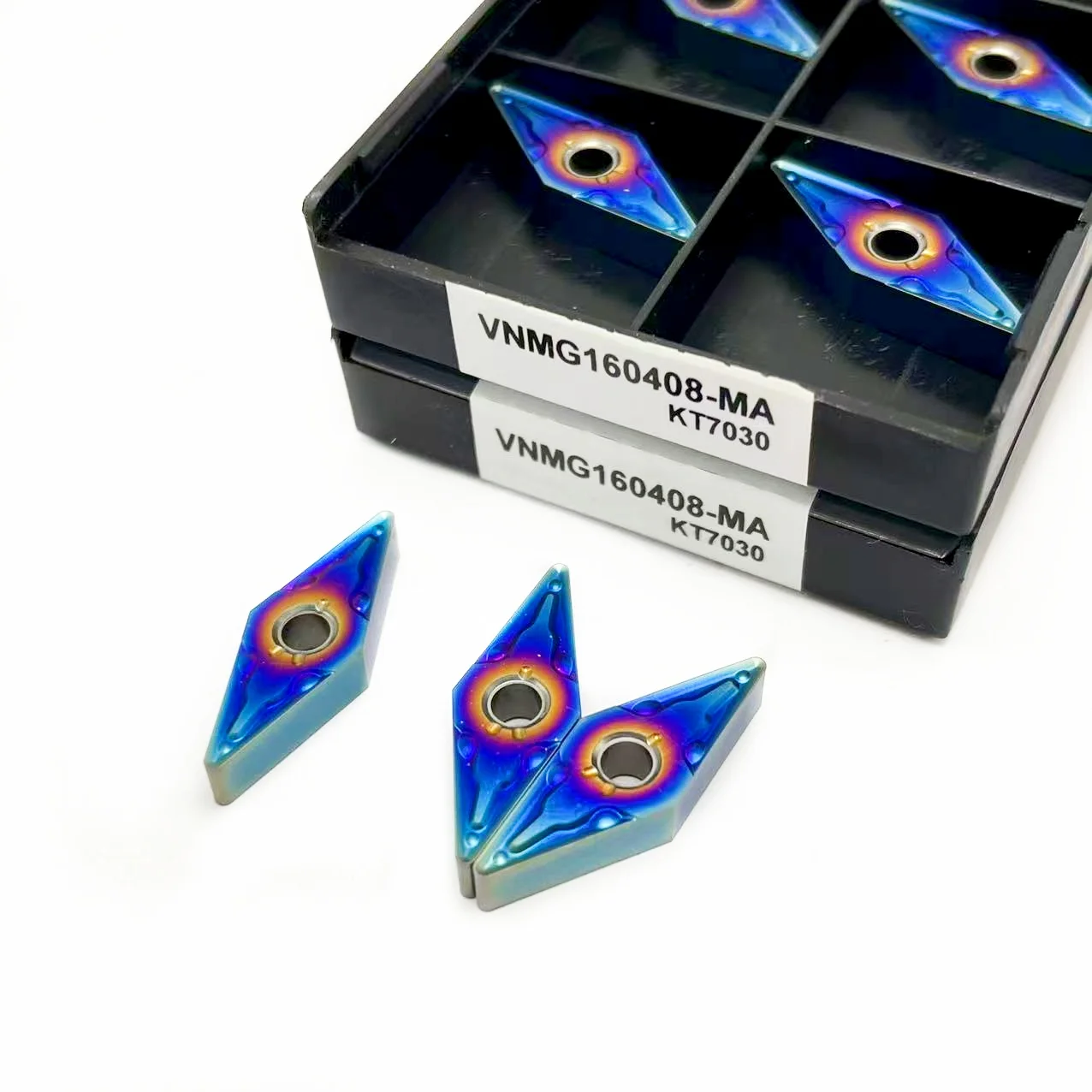 High-quality Blue Nano VNMG160404 KT7030 VNMG160408 KT7030 Turning Tool Blue Flame Series CNC Milling Blades VNMG160404 VNMG