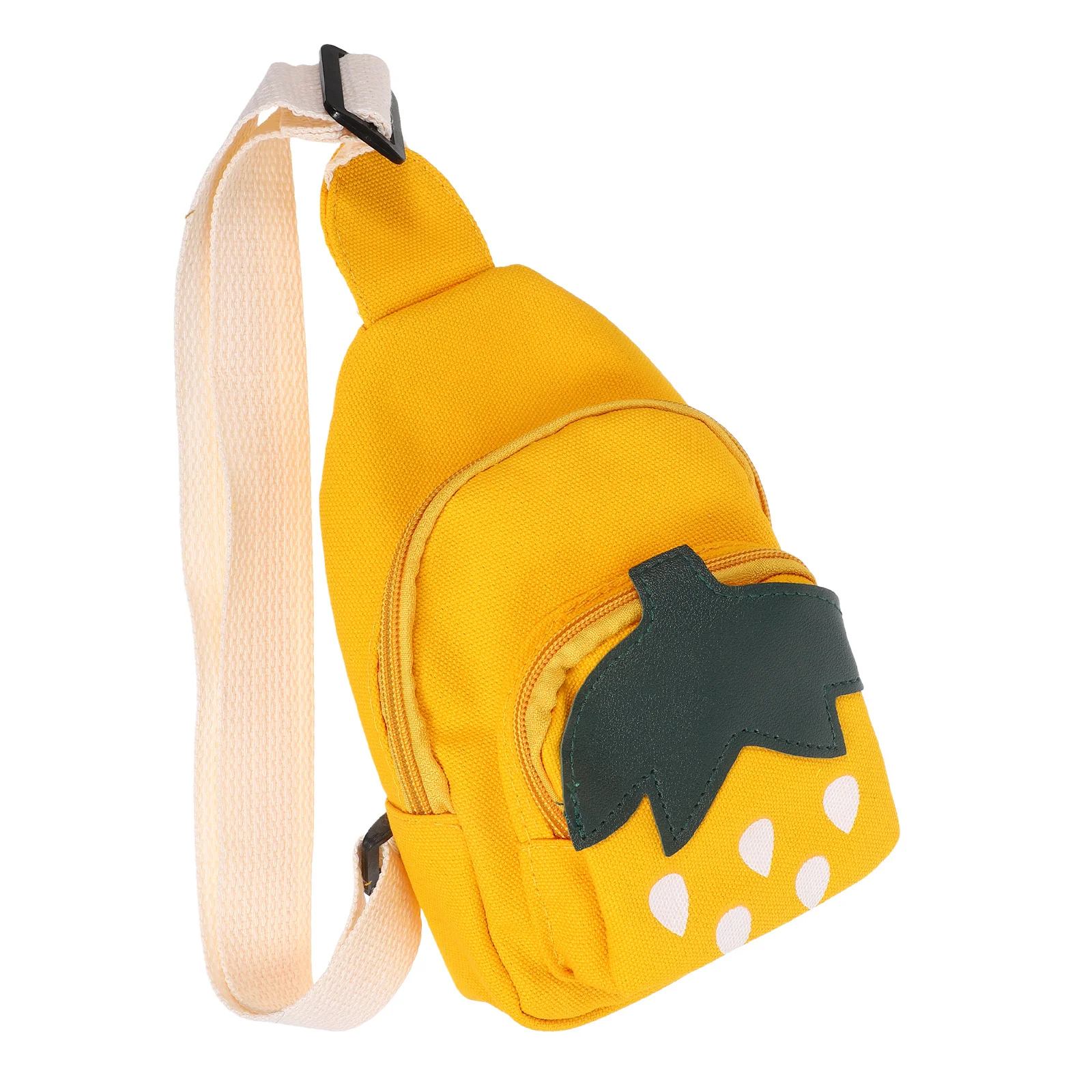 

Cartoon Strawberry Chest Bag Kawaii Crossbody Sling Bag Girls Adjustable Shoulder Belt PU Comfortable Outdoor Travel