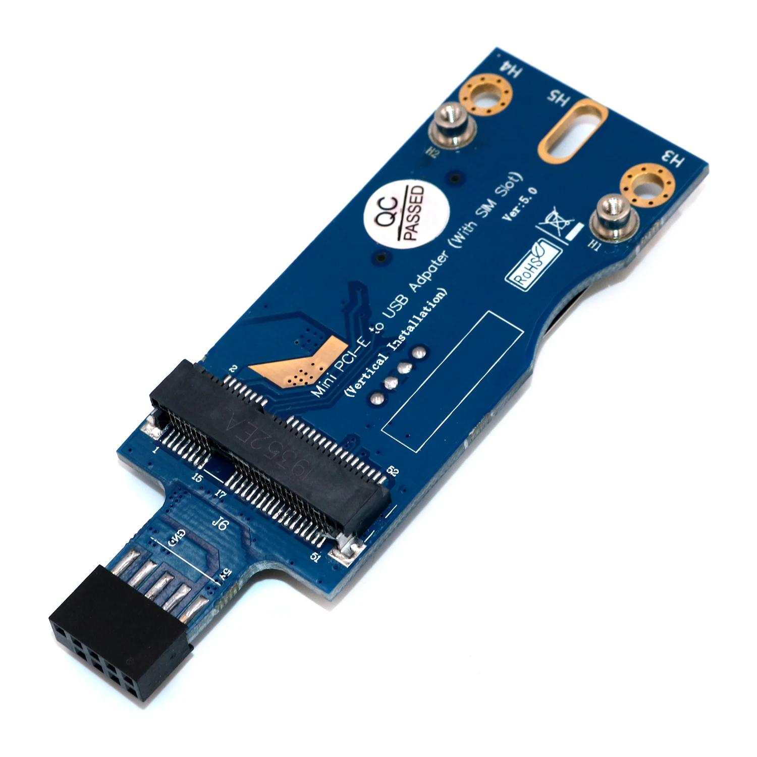 데스크탑 임베디드 시스템용 미니 PCI-E 무선 USB 변환기 (SIM 카드 슬롯 포함) USB 9핀 미니 PCI-E 어댑터 WWAN LTE 모듈 어댑터 카드