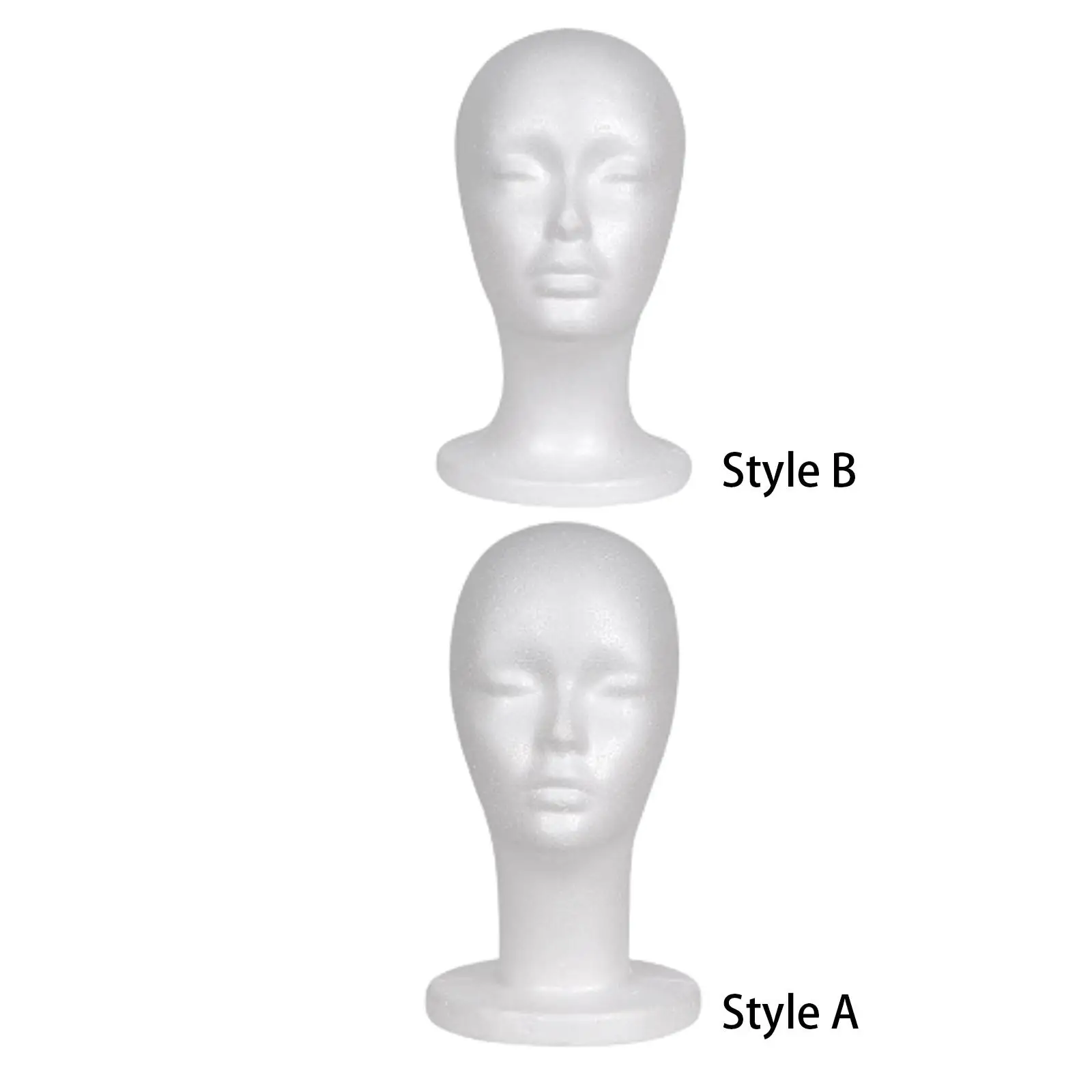 Foam Mannequin Head ,Hat Stand Holder, Headdress Multipurpose Smooth Head Stand Hairpieces Display Holder, for Hat Shop