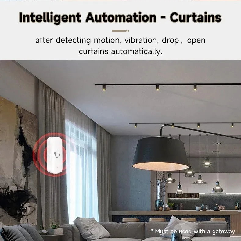 Original Tuya Zigbee Intelligent Vibration Sensor APP Remote Control Smart Home Real-time Monitoring Alarm Intelligent life