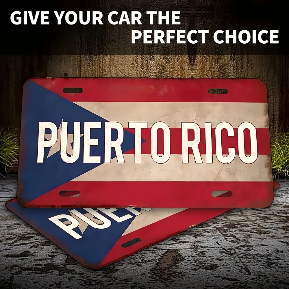 علامة ديكور فنية جدارية عتيقة من الألومنيوم بورتوريكو، لوحة معدنية مقاومة للطقس، غرفة، بار، مقهى، ديكور المرآب #4